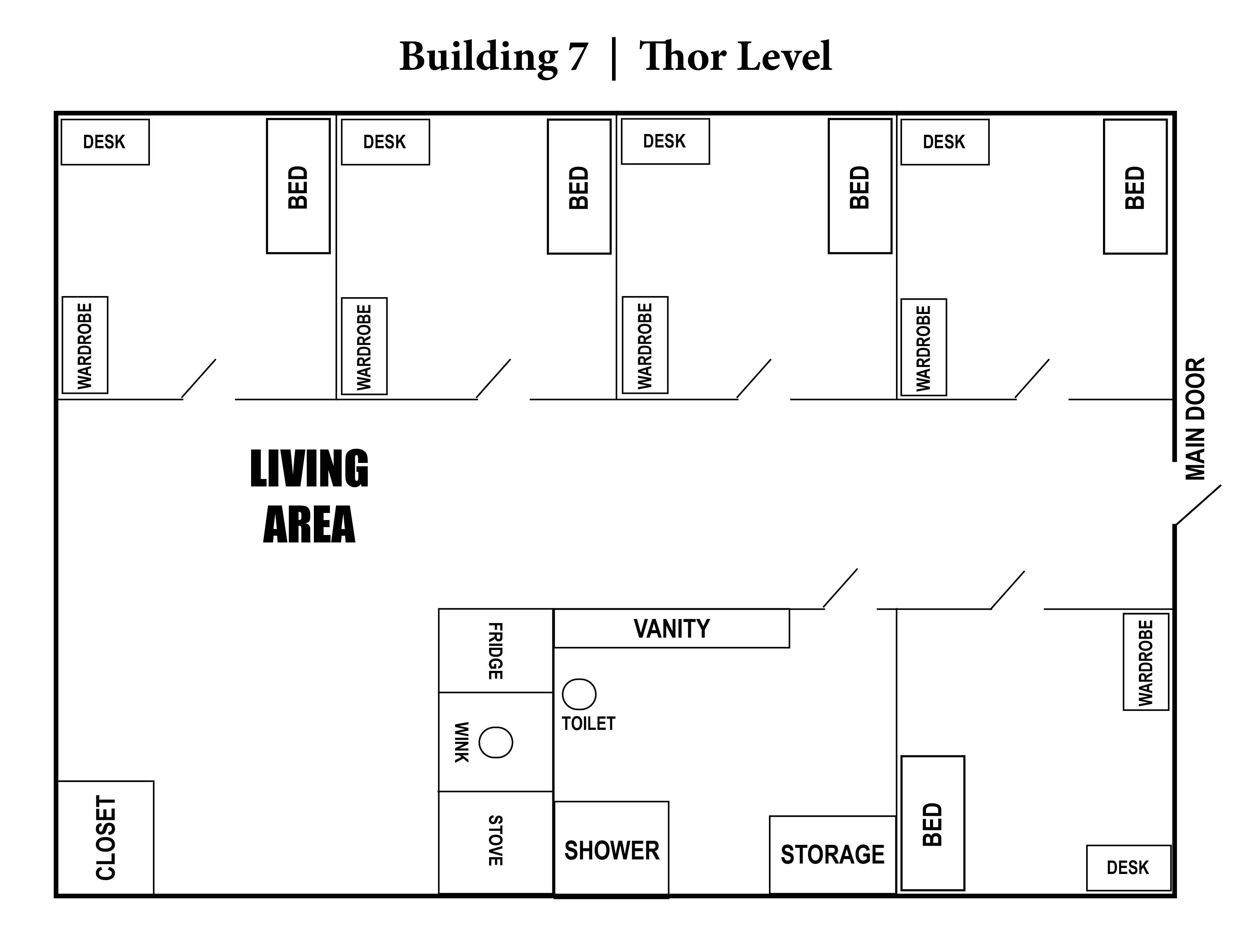 A photo of the layout of Building 7.